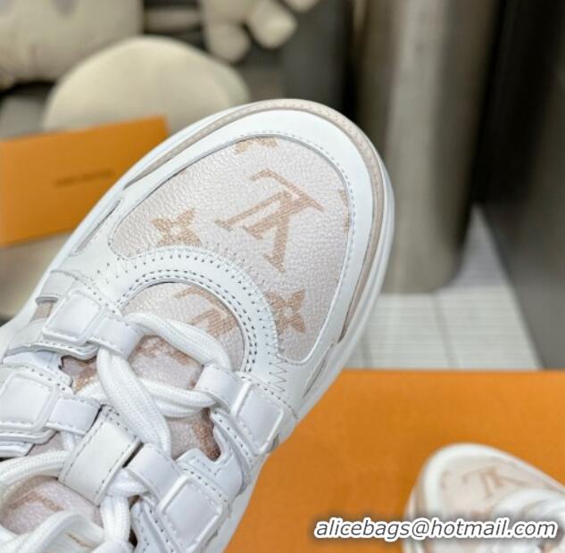 Perfect Louis Vuitton Archlight Sneakers in Leather and Patent Monogram Canvas Beige/White 608008