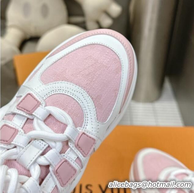 Best Price Louis Vuitton Archlight Sneakers in Leather and Monogram Canvas Pink 608011