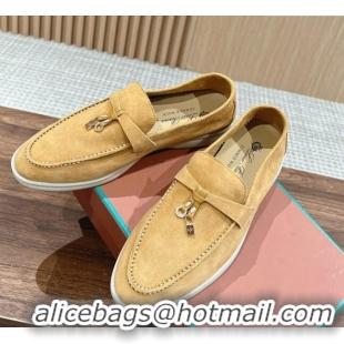 Top Grade LP Summer Charms Walk Loafers in Suede LP010901 Yellow 2024 Top