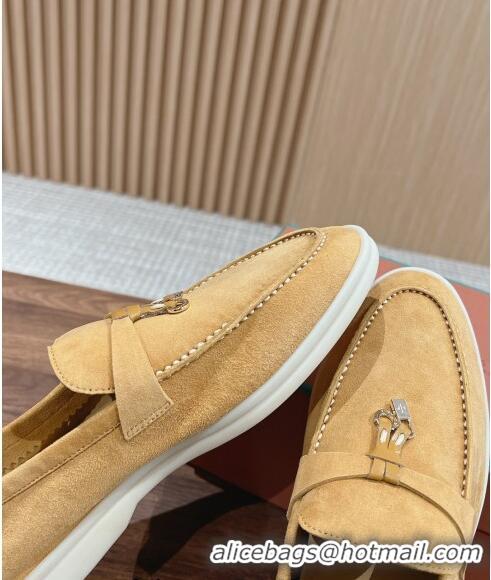 Top Grade LP Summer Charms Walk Loafers in Suede LP010901 Yellow 2024 Top