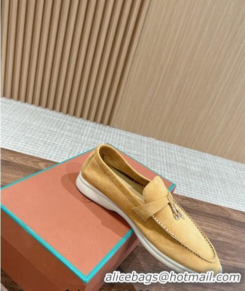 Top Grade LP Summer Charms Walk Loafers in Suede LP010901 Yellow 2024 Top