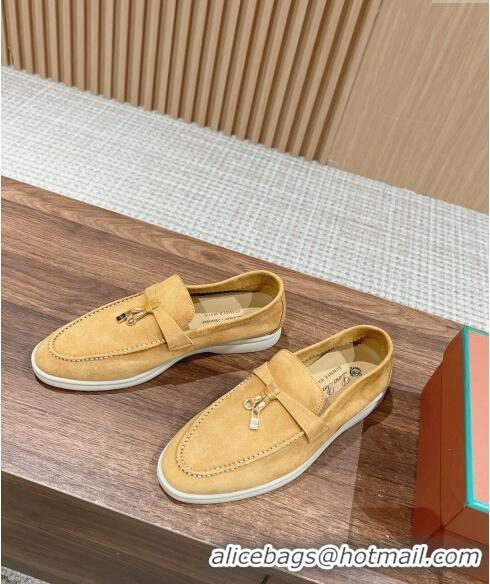 Top Grade LP Summer Charms Walk Loafers in Suede LP010901 Yellow 2024 Top