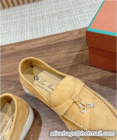 Top Grade LP Summer Charms Walk Loafers in Suede LP010901 Yellow 2024 Top