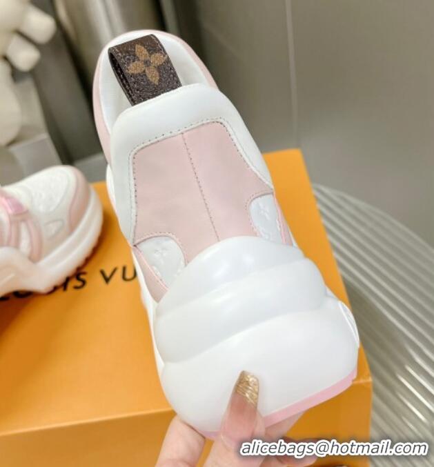 Top Grade Louis Vuitton Archlight Sneakers in Monogram Calf Leather White/Light Pink 608016