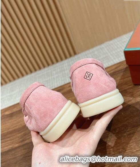 ​Luxury Cheap LP Summer Charms Walk Loafers in Suede LP010901 Light Pink 2024 Top