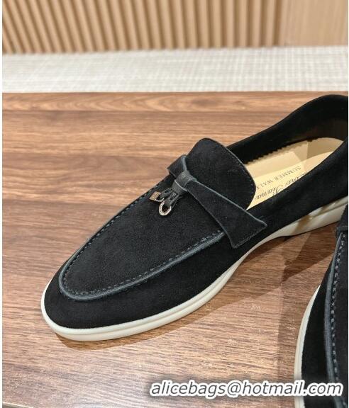 Market Sells LP Summer Charms Walk Loafers in Suede LP010901 Black 2024 Top