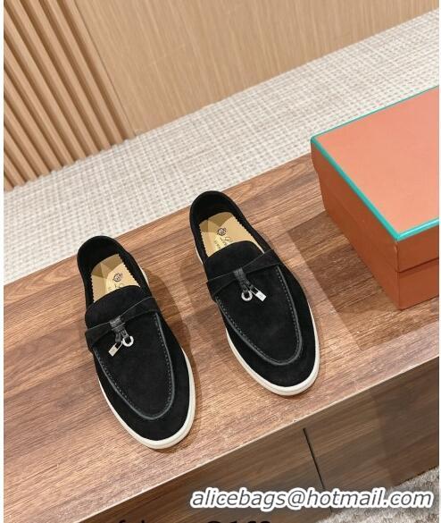 Market Sells LP Summer Charms Walk Loafers in Suede LP010901 Black 2024 Top