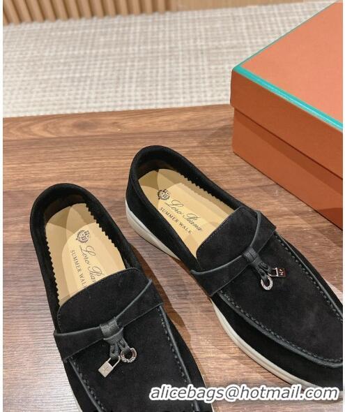 Market Sells LP Summer Charms Walk Loafers in Suede LP010901 Black 2024 Top