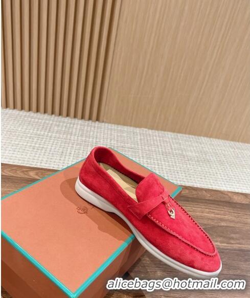 Chic LP Summer Charms Walk Loafers in Suede LP010901 Red 2024 Top