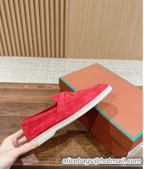 Chic LP Summer Charms Walk Loafers in Suede LP010901 Red 2024 Top