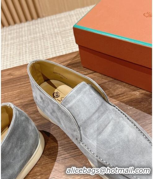 Luxurious LP Open Walk Chukka Boots in Suede LP010901 Grey 2024Top