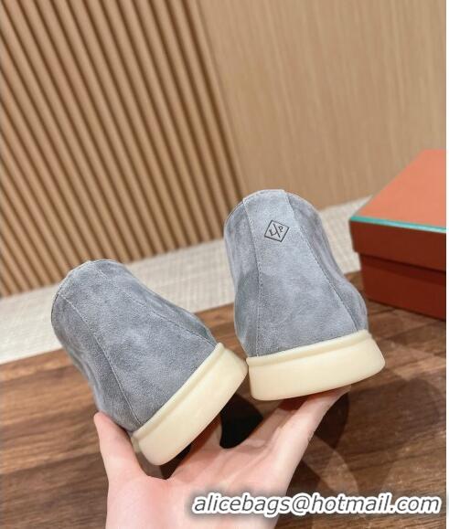 Luxurious LP Open Walk Chukka Boots in Suede LP010901 Grey 2024Top