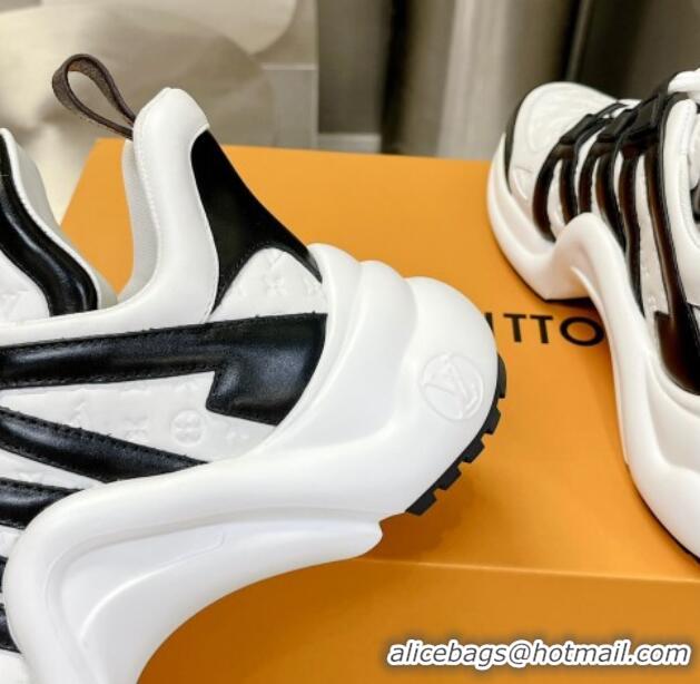 Low Cost Louis Vuitton Archlight Sneakers in Monogram Calf Leather White/Black 608017