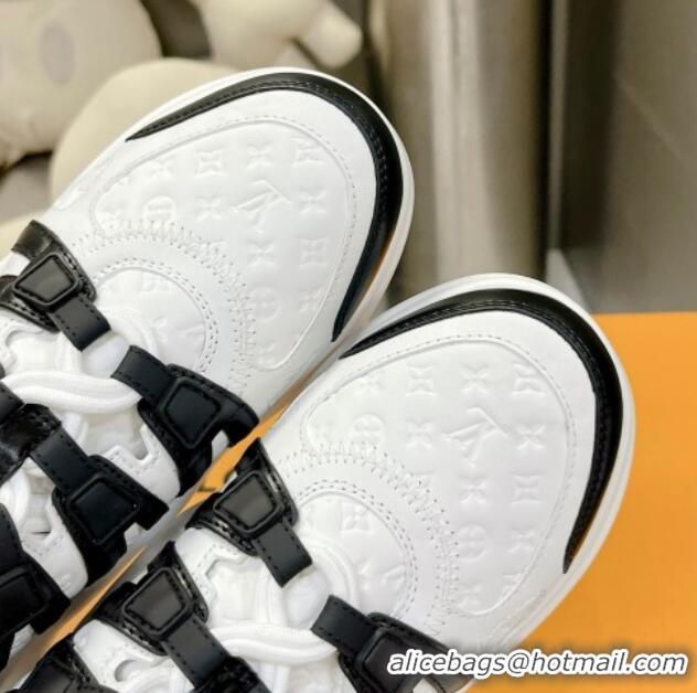 Low Cost Louis Vuitton Archlight Sneakers in Monogram Calf Leather White/Black 608017