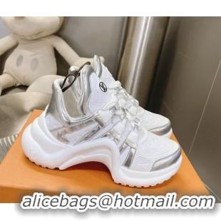 Classic Hot Louis Vuitton Archlight Sneakers in Monogram Calf Leather White/Silver 608018