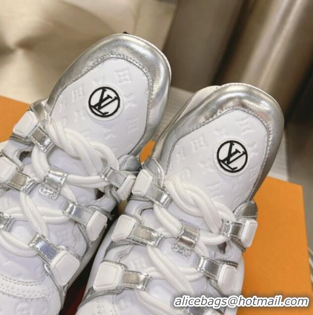 Classic Hot Louis Vuitton Archlight Sneakers in Monogram Calf Leather White/Silver 608018