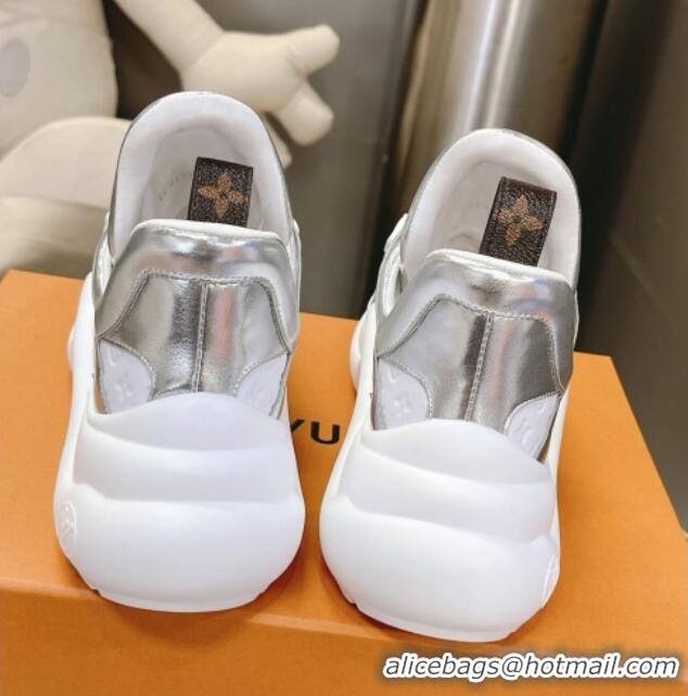 Classic Hot Louis Vuitton Archlight Sneakers in Monogram Calf Leather White/Silver 608018