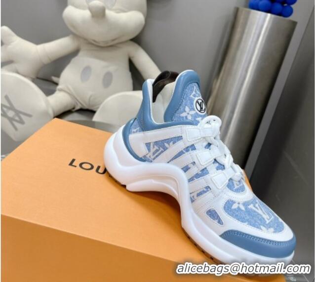 Unique Style Louis Vuitton Archlight Sneakers in Monogram Jacquemus Light Blue 608019