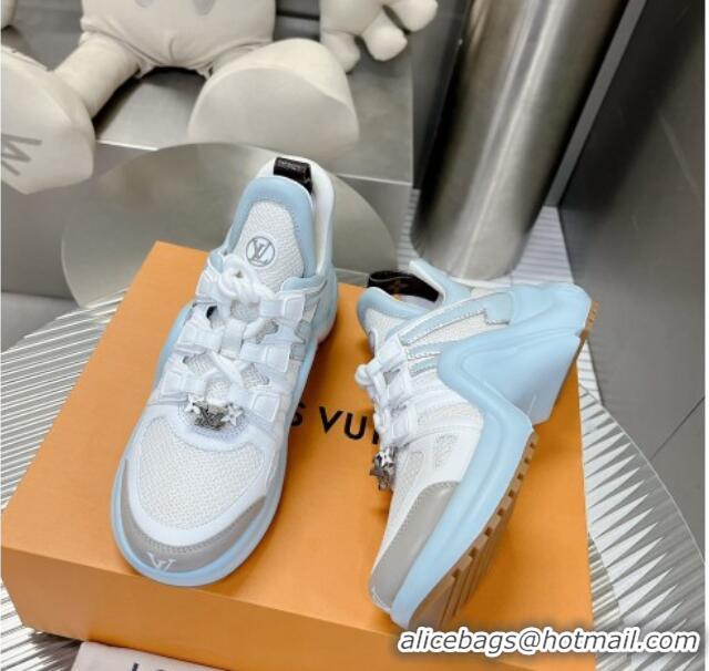 Best Product Louis Vuitton Archlight Sneakers in Leather and Mesh Light Blue 608022