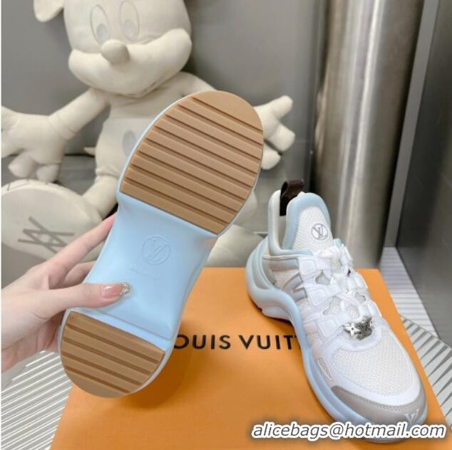 Best Product Louis Vuitton Archlight Sneakers in Leather and Mesh Light Blue 608022