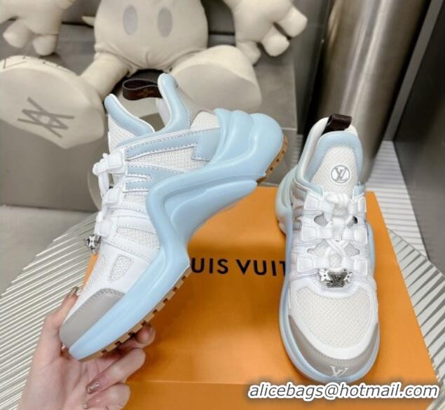 Best Product Louis Vuitton Archlight Sneakers in Leather and Mesh Light Blue 608022