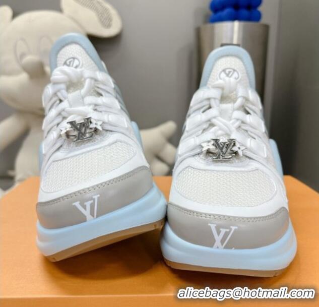 Best Product Louis Vuitton Archlight Sneakers in Leather and Mesh Light Blue 608022