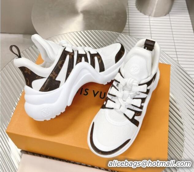 Good Quality Louis Vuitton Archlight Sneakers in Mesh and Monogram Canvas White 608028