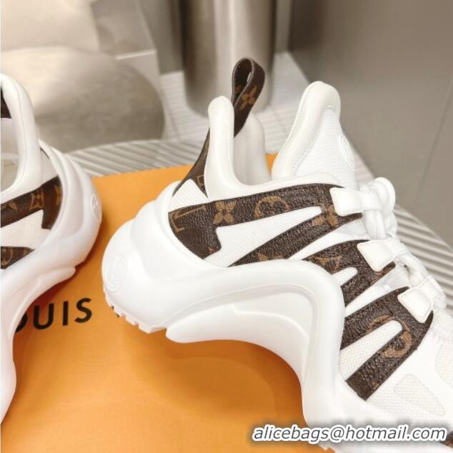 Good Quality Louis Vuitton Archlight Sneakers in Mesh and Monogram Canvas White 608028