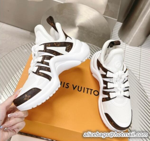 Good Quality Louis Vuitton Archlight Sneakers in Mesh and Monogram Canvas White 608028