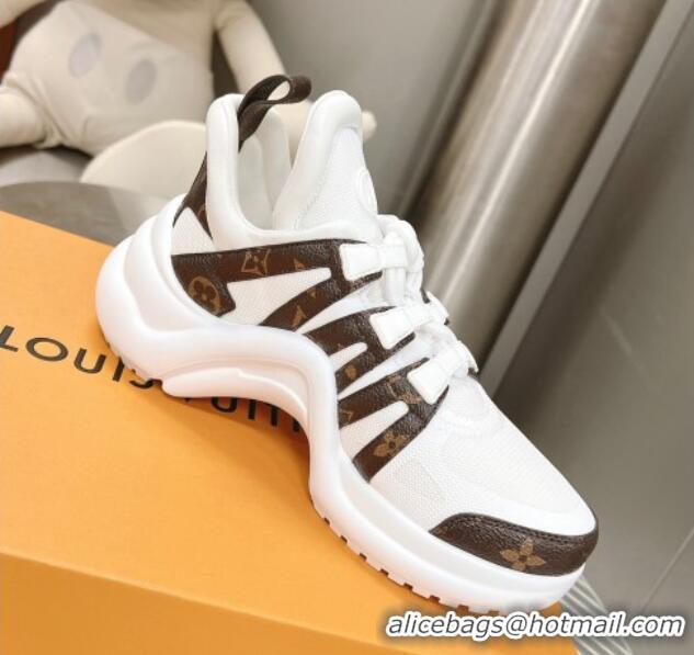 Good Quality Louis Vuitton Archlight Sneakers in Mesh and Monogram Canvas White 608028