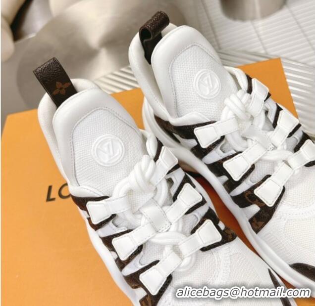 Good Quality Louis Vuitton Archlight Sneakers in Mesh and Monogram Canvas White 608028