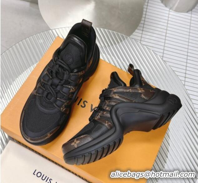 Pretty Style Louis Vuitton Archlight Sneakers in Mesh and Monogram Canvas Black 608029