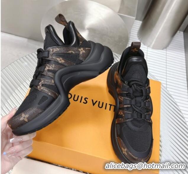 Pretty Style Louis Vuitton Archlight Sneakers in Mesh and Monogram Canvas Black 608029