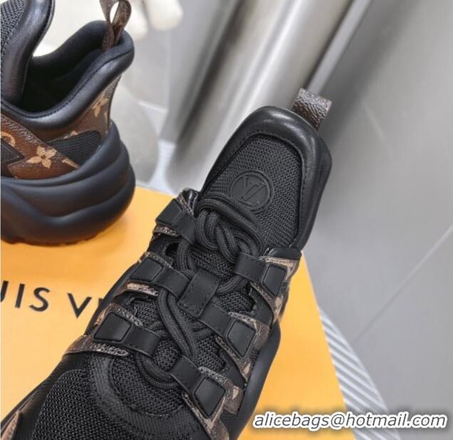 Pretty Style Louis Vuitton Archlight Sneakers in Mesh and Monogram Canvas Black 608029