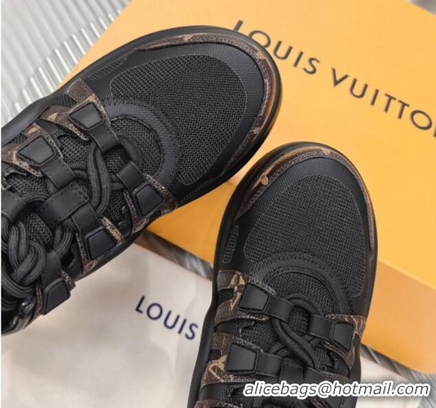 Pretty Style Louis Vuitton Archlight Sneakers in Mesh and Monogram Canvas Black 608029