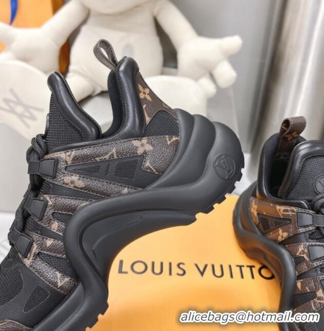 Pretty Style Louis Vuitton Archlight Sneakers in Mesh and Monogram Canvas Black 608029