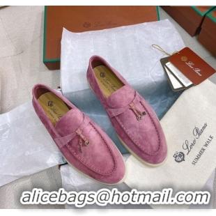 ​Unique Grade Loro Piana Suede Flat Loafers 050701 Purple 2024