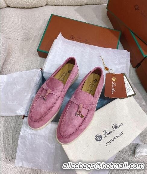 ​Unique Grade Loro Piana Suede Flat Loafers 050701 Purple 2024