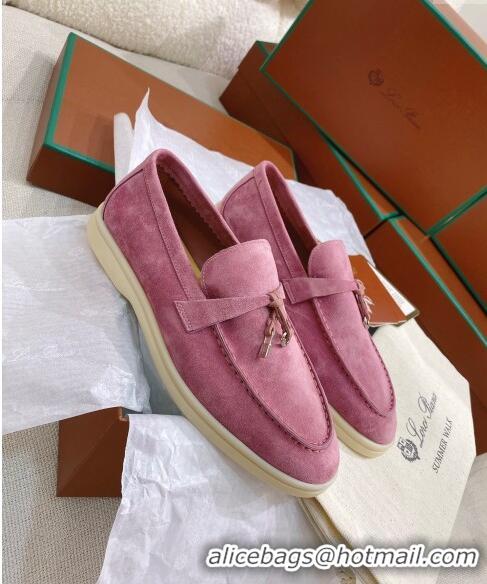 ​Unique Grade Loro Piana Suede Flat Loafers 050701 Purple 2024