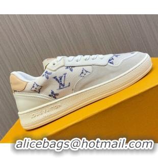 Best Price Louis Vuitton LV Stadium Sneakers in White Monogram Tweed 608041