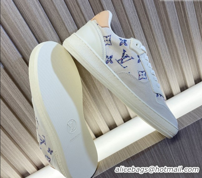 Best Price Louis Vuitton LV Stadium Sneakers in White Monogram Tweed 608041