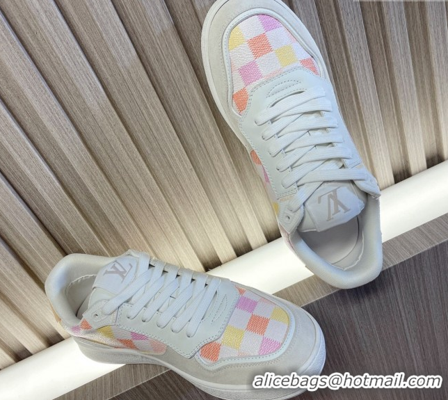 Good Quality Louis Vuitton LV Stadium Sneakers in amier Canvas Pink 608044