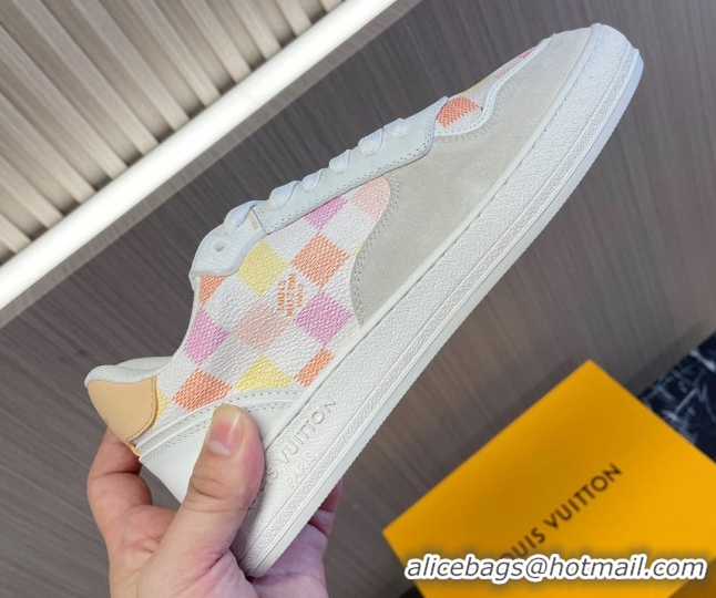 Good Quality Louis Vuitton LV Stadium Sneakers in amier Canvas Pink 608044