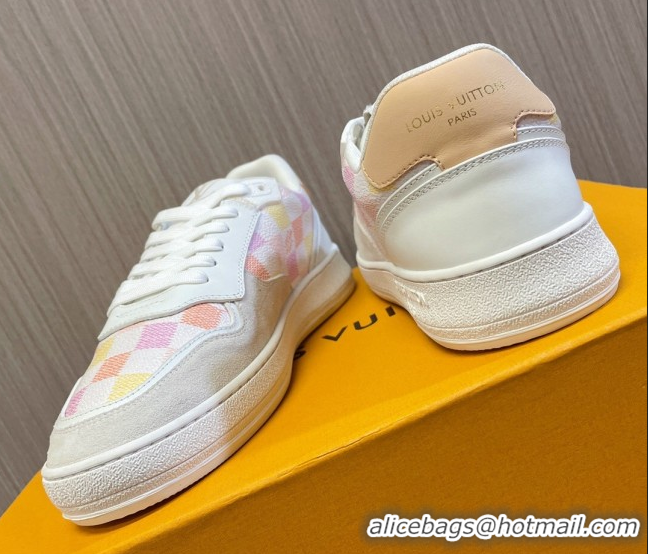 Good Quality Louis Vuitton LV Stadium Sneakers in amier Canvas Pink 608044