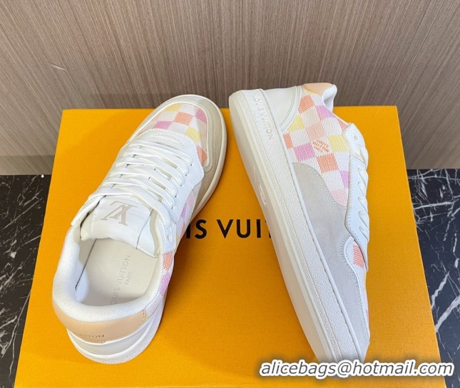 Good Quality Louis Vuitton LV Stadium Sneakers in amier Canvas Pink 608044