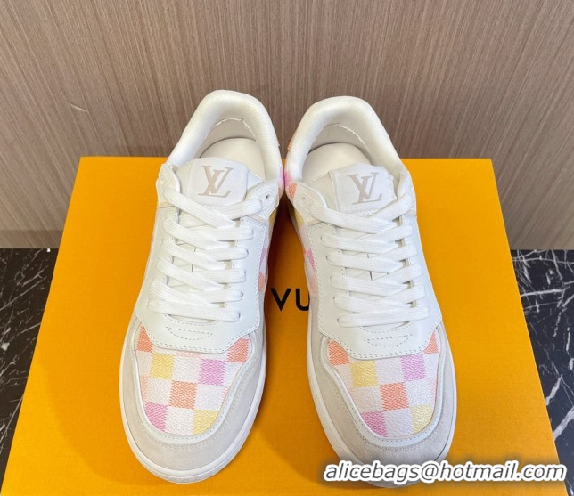 Good Quality Louis Vuitton LV Stadium Sneakers in amier Canvas Pink 608044