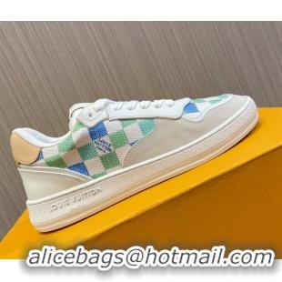 Low Price Louis Vuitton LV Stadium Sneakers in Damier Canvas Green 608045