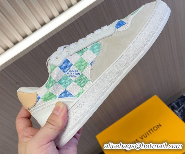 Low Price Louis Vuitton LV Stadium Sneakers in Damier Canvas Green 608045