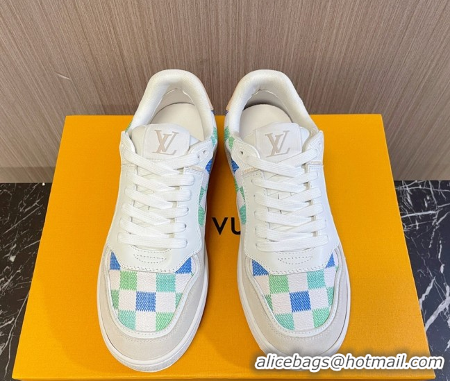 Low Price Louis Vuitton LV Stadium Sneakers in Damier Canvas Green 608045