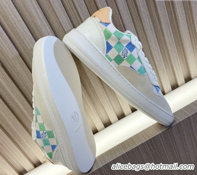 Low Price Louis Vuitton LV Stadium Sneakers in Damier Canvas Green 608045